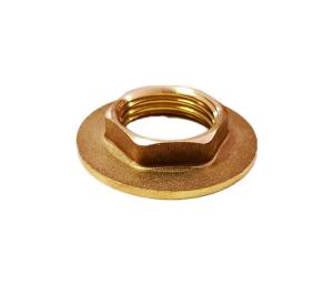 China 1/2″ NPT Wide Flange Brass Tap Back Nuts Male factory