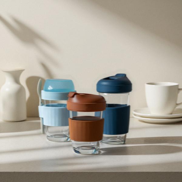 320ml 480ml Borosilicate Glass Coffee Cup Leakproof Dishwasher Safe