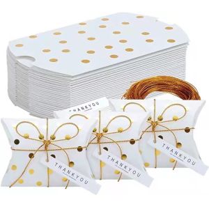 Art Paper 17g Sweet Wedding Favour Chocolate Boxes With Ribbon Handle