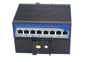 China High Performance 8 PoE Unmanaged Media Converter 100Tx Ports Metal Housing factory