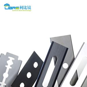 China Tungsten Carbide 0.12mm 3 Hole Razor Blades For Plastic Film factory