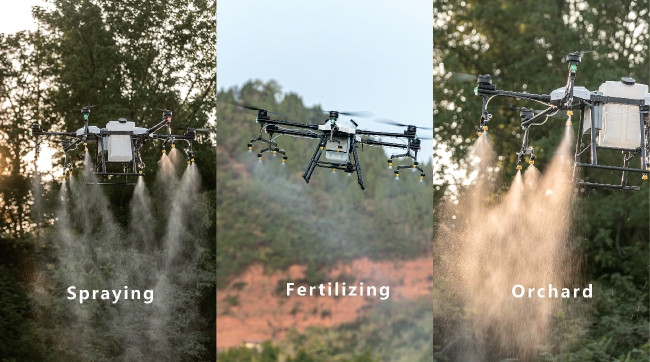 4 Axis 4 Rotors 4L Gasoline Tank Hybrid Drone UAV Agricultural Spraying Pest Control HXF22