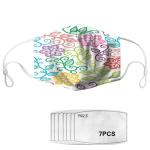Dustproof Adjustable EarLoop Decorative Cloth Face Mask