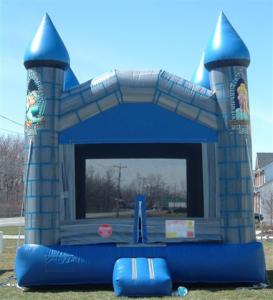 China Blue Or Purple Moonwalk Bounce House Outdoor Inflatable Jumper Bouncer For Party factory