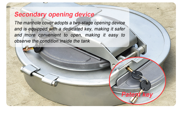 16inch Fuel Tank Cover for Truck Oil Tanker Manhole Cover Durable Construction