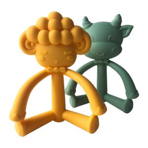 China Cartoon Shape Baby Teether Toys Food Grade BPA Free DIY Silicone Teether factory