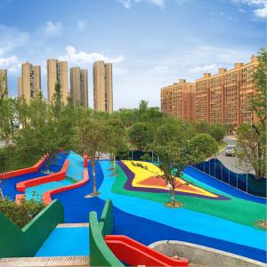 China SGS Certificated Non-toxic Playground Safety Flooring EPDM Sports Flooring Colored EPDM Granules Flooring factory