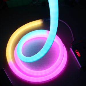 Amazing round 360 degree led neon flexible digital dmx neon strip light dmx