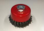 4 Inch OD Durable Knotted Wire Cup Brush 30mm Wire Length With Semi Twisted
