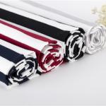 Flexible Soft Smooth Striped Cotton Fabric Easy To Dry Skin Friendly