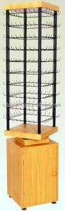 China Rotating Earrings Wooden Jewellery Display Stands Free Standing factory