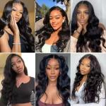 Ready to Ship Brazilian Virgin Hair Body Wave 180% Preplucked 360 HD ransparent