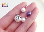 SS304 Round Shank Pearl Buttons Dangle Beads Pendant