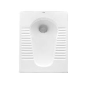 China Ceramic Toilet Squatting Pan , S trap Squat Type Toilet Bowl factory