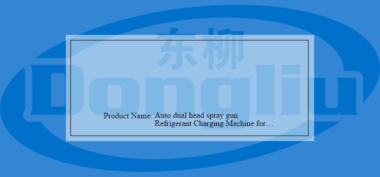 200BPH Dual Head Spray Gun Refrigerant Charging Machine For Water Dispenser Or Chiller
