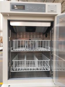 China 4 Degree Vertical 108 Liters Mini Portable Upright Blood Bank Refrigerators Frost Free factory
