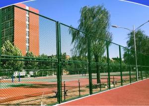China Playground Green PVC Coated Chain Link Fence 6 Foot Galvanized 50x50mm factory