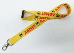 Durable Yellow Trade Fair Dye Sublimation Lanyards With Breakaway Safety Feature
