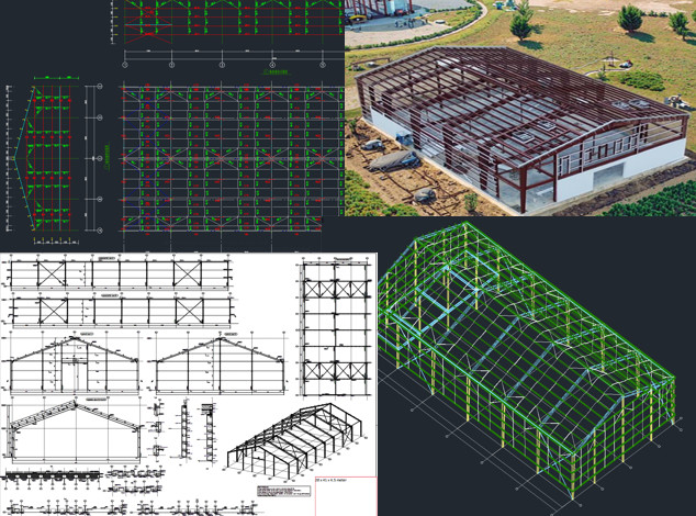 1000 Square Meter Prefabricated Food Factory Steel Structure Warehouse Building