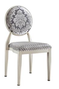 China Promotion Round Back Luxury White Dinning Chair factory