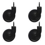 ISO9001 PP 44lbs Loading 75mm Trolley Wheels Heavy Duty