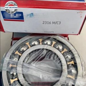 High Speed 2316 M/C3 Self-Aligning Ball Bearing 80*170*58mm Light Load And Low Friction