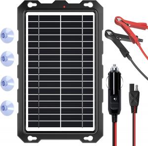 China 10W 12V Solar Battery Trickle Charger Powered Battery Maintainer Marine on sale
