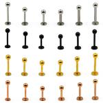 316L Surgical Steel Titanium Anodized Labret Lip Stud Ring Ear Tragus Stud