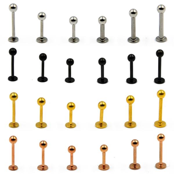 316L Surgical Steel Titanium Anodized Labret Lip Stud Ring Ear Tragus Stud