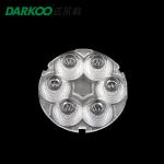 Round 42mm 15deg Optical SMD LED Lens Transparent For Downlight