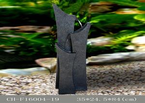 China Three Roman Column Outdoor Fountain Lights Polyresin Material factory