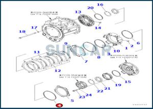 China 562-15-19220 5621519220 Seal Ring For Transmission KOMATSU WA500-7 D85EX-15EO factory