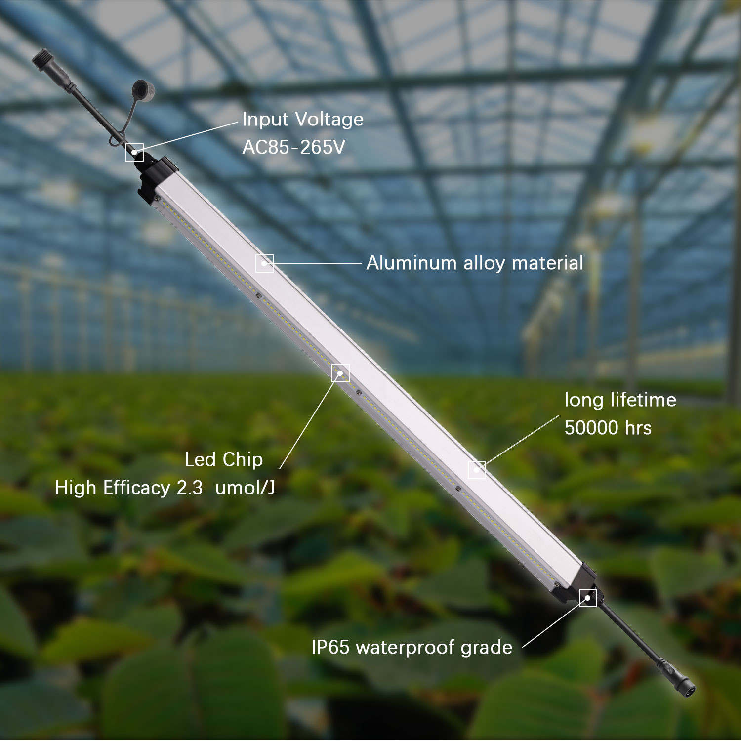 18W 50cm LED Plant Grow Light Strips Full Spectrum Grow Lights For Indoor Plants