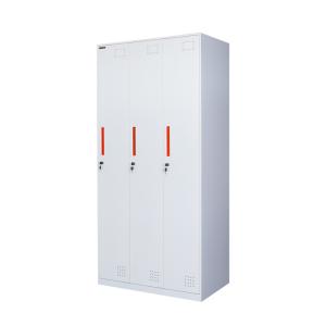 China Durable Parcel 3 Doors Wardrobe School Metal Storage Office 3 Doors Metal Locker factory
