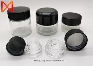 China Flint Luxury Glass Cosmetic Jars With Lids High Clear Transparent Durable factory