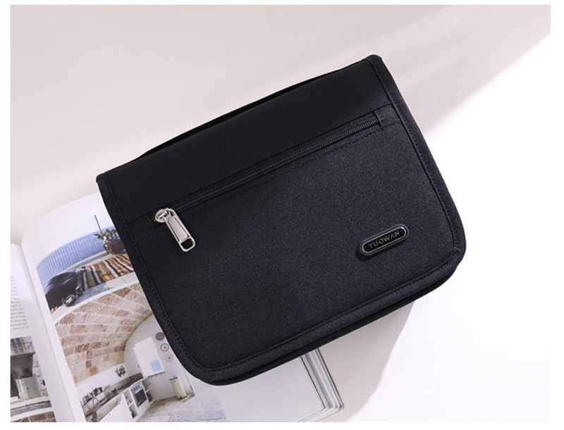 Waterproof Depth 10cm Cosmetic Makeup Bag With Plastic Hook