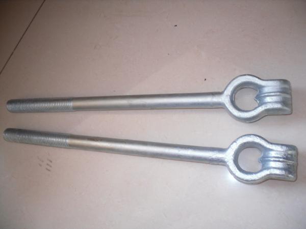 Zinc Paint Galvanized Ground Anchors , Hot Dipped Galvanized Thimble Eye Anchor