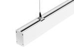48W Ceiling Mounted Linear LED Lighting Aluminum White Black Lifud Driver