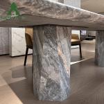 OEM Dining Room Furniture For 8-12 Full Marble Rectangular Dining Table Set