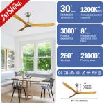 2024 Villa Ceiling Fan 1stshine Luxure Fan with 3 Rotary Vanes and Air Cooling