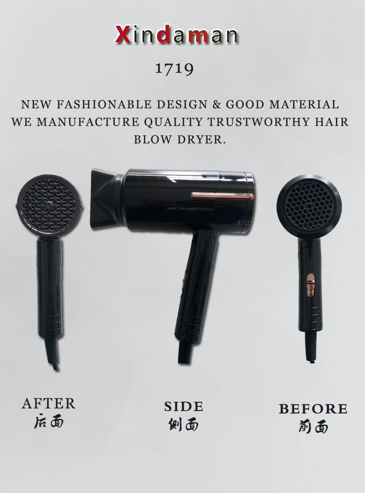 OEM Compact Travel Hair Dryers With Foldable Handle Concentrator