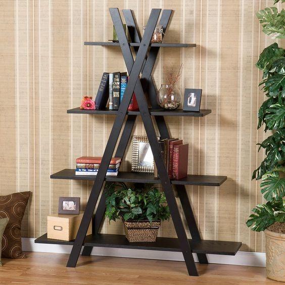 Minimalism Modern Shop Display Fixtures Bookshelf Display Stand With MDF Wood