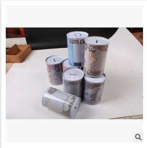 China Round Shape Tin Can Coin Bank Saving Money Sustainable High Memorability factory