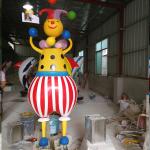 giant size theme park famous cartoon character statue clown of fiberglass as