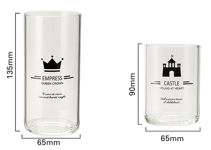 Mouth Blown Personalized Glass Cup / Engraved Glass Coffee Mugs