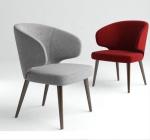 Wooden Leg Velvet Upholstered Wing Backrest Dining Chair for Comfortable and