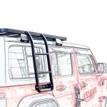 JEEP Wrangler JL JK Roof Rack Car Rear Ladder in Mechanical Style for 4X4