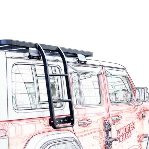 China Sports Design Style for Wrangler Unlimited JL Black Side Ladder for 2018-2023 JL JK factory