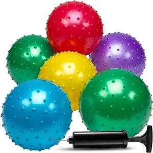 China Bounce Ball Sensory Balls Knobby Party Balls Massage Balls with Air Pump factory