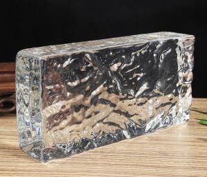 China 6x6x4 6x6x3 Crystal Glass Block For Shower Ice Pattern Wall Roof Indoor Hollow Transparent Colored factory